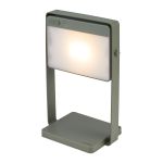 Nordlux Saulio Tischlampe Aluminium Grün 3.5W 200lm - 830 Warmweiß | IP44 - 3-Stufen Dimmbar - Solar