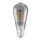Ledvance Smart+ Wifi E27 Edison Classic Fadenlampe Smoke 6W 540lm - 825 Extra Warmweiß | Dimmbar - Ersatz für 50W