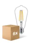 Mehrfachpackung 6x Philips MASTER Value LED Glühbirne E27 Edison Fadenlampe Klar 5.9W 806lm - 927 Extra Warmweiß | Höchste Farbwiedergabe - Ersatz Für 60W
